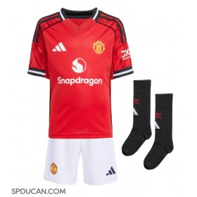 Dječji Nogometni Dres Manchester United Bruno Fernandes #8 Domaci 2025-26 Kratak Rukav (+ Kratke hlače)